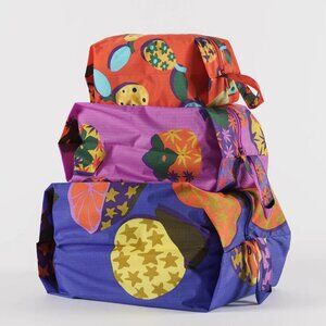NWT Baggu 3D Zip Set - Collage Fruit (Grapefruit, Persimmon, Kumquat)